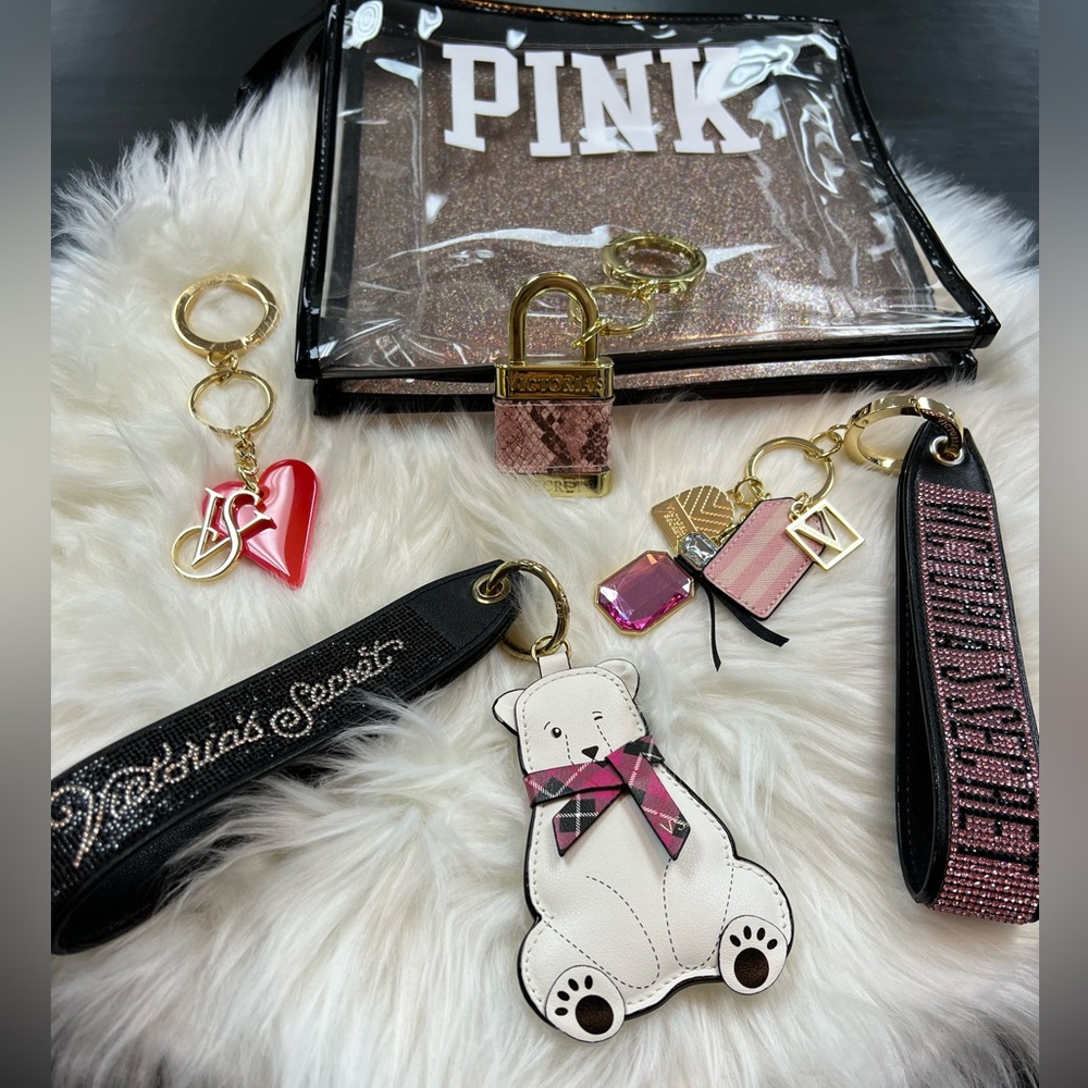 Victorias Secret keychain bundle with PINK pouch